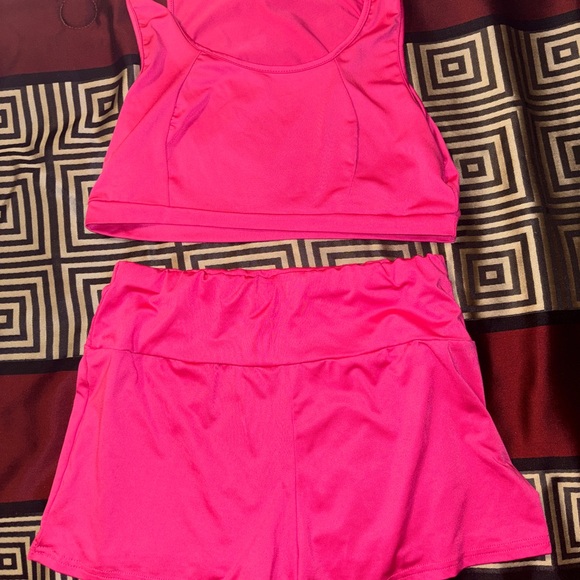 SHEIN Pants - SHEIN Vibrant Fuchsia Three- Piece Active Set